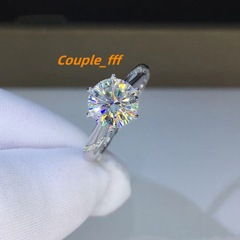 Hot Sale Real D Color Vvs Moissanite Ring 1-3 CT 925 Sterling Silver Women Ring Luxury Moissanite Jewelry