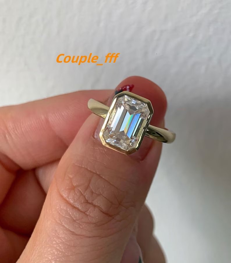 Engagement Moissanite Stone Ring Solid 925 Sterling Silver Handmade Band Anniversary Wedding Women Silver Jewelry Wholesaler