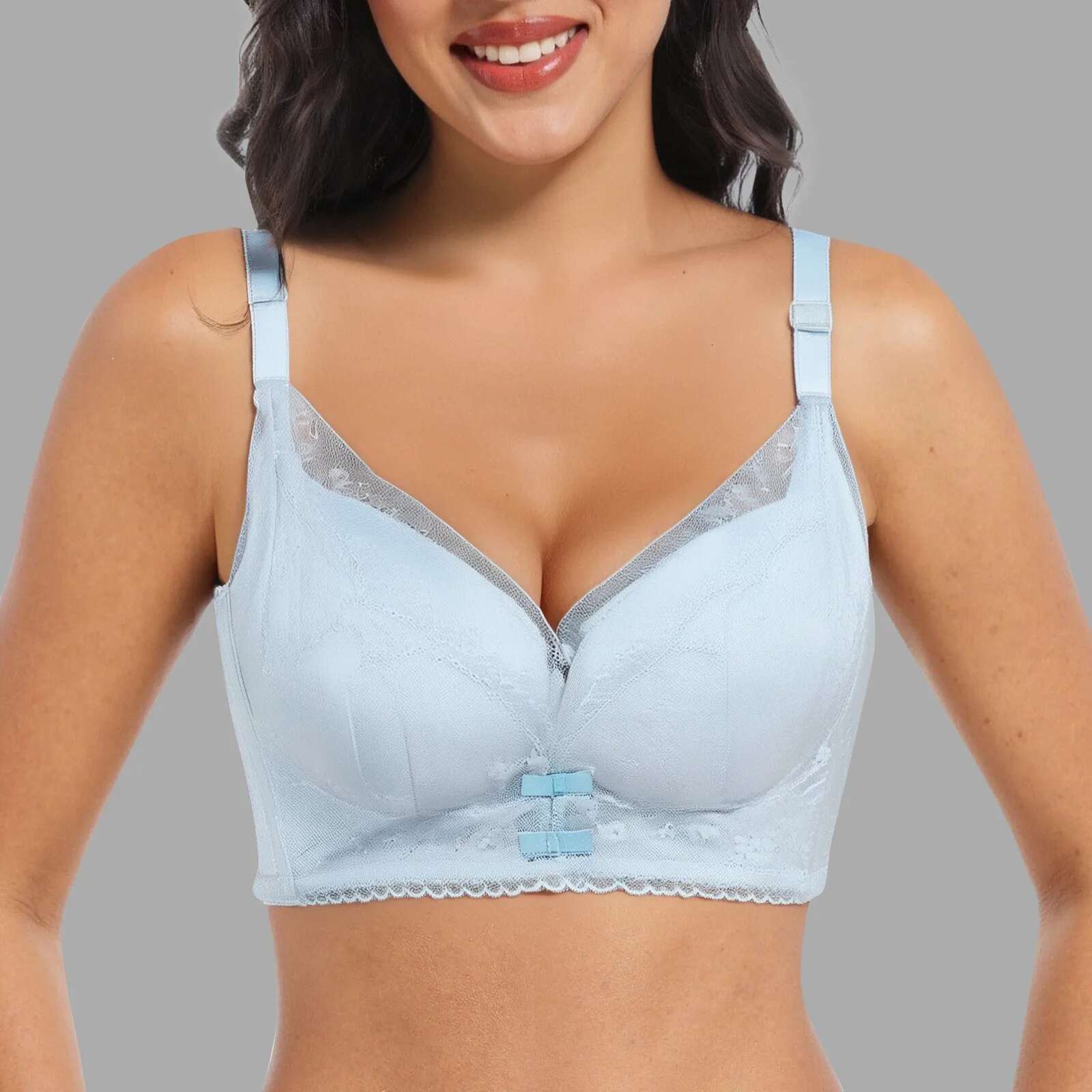 Dongdumaoyi Women Sexy Bras Wireless Seamless Smooth Comfort Breast Holding Anti Sagging Bra Fashion Female Deep V Gather Bralette Women S Tight Under