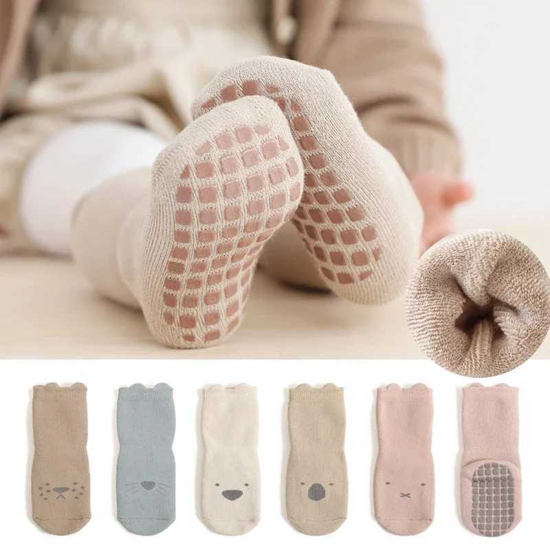 1 Pairs Winter Baby SOCKS Toddler Anti-slip CHIldrens Floor SOCKSIndoor Floor Warm Hose Accessories 0-5Y G251124