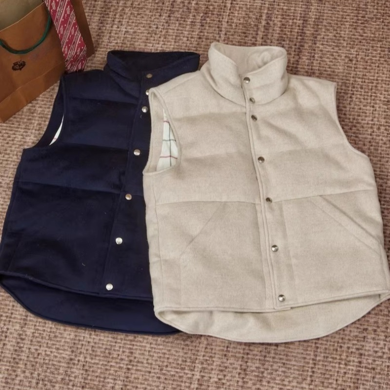 Luxury Mens Vests Waterproof and Windproof Cashmere Wool Goose Down Vest Coat L1289