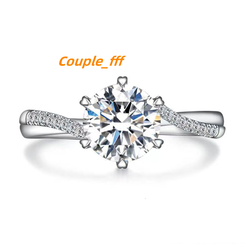 Fashion Custom Engagement Moissanite Rings Wedding Jewelry 925 Sterling Silver Ring for 18K Gold Plated