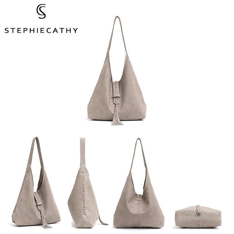 Designer Bag SC Brand High Quality Cow Shoulder Bag For Women Fashion Tassel Design Ladies Large Hobo Genuine Leather Female Handbags