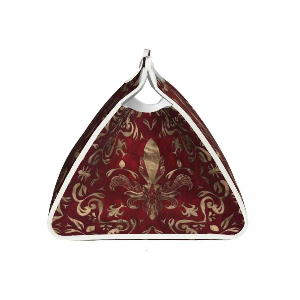 Custom Luxury Lily Flower Fleur-De-Lys Tissue Box Cover PU Leather Rectangular Fleur De Lis Facial Tissues Holder for HomeM251124