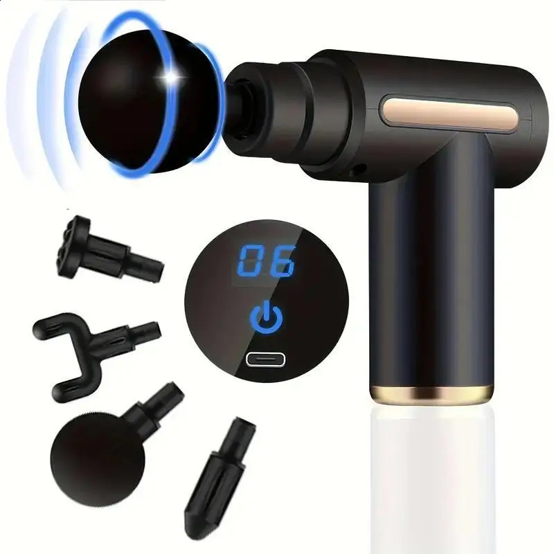 Portable Fascia Gun Vibration Massage Gun For Body Neck Back Deep Muscle Relaxation Fitness Slimming One Head 250424