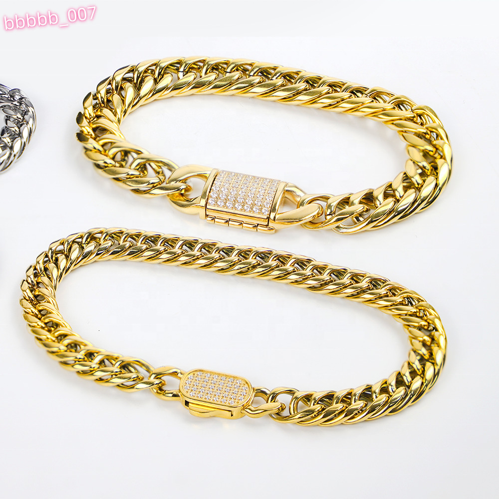 8mm Miami Cuban Moissanite Iced Out Clasp Stainless Steel Cuban Link Chain Bracelet Custom Cuban Bracelet for Men