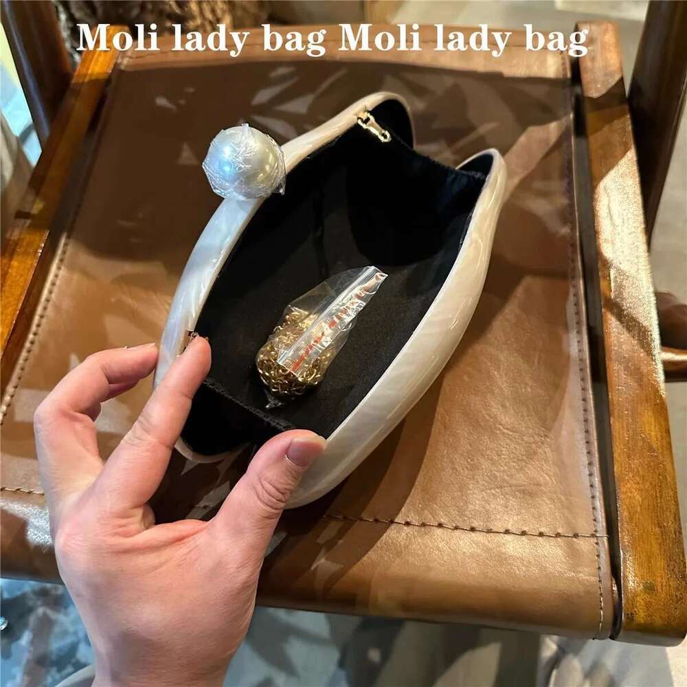 Designer Bag 2025 Shimmer Acrylic Shell Designer Irregular Fashion Women Handbag Wedding Party Clutch Purse Shoulder Crossbody Bag Luxury Bag
