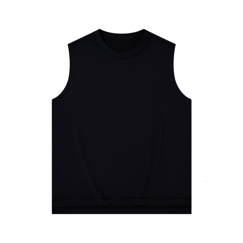 Summer 230G Ice Feel Cotton Solid Color Tank Top Sports And Fitness Cool White Sweatshirt For Men's Sleeveless T-Shirt luanyun