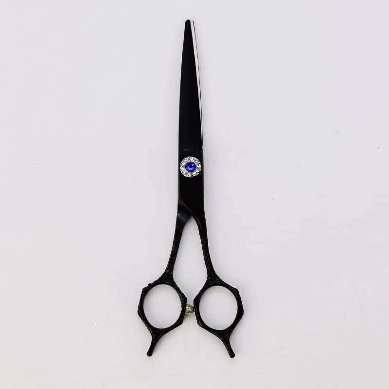 6.0Inch Electroplated Black Seamless Flat and Tooth Hairdressing Salon Barber Professional Hair-cutting Scissors Set