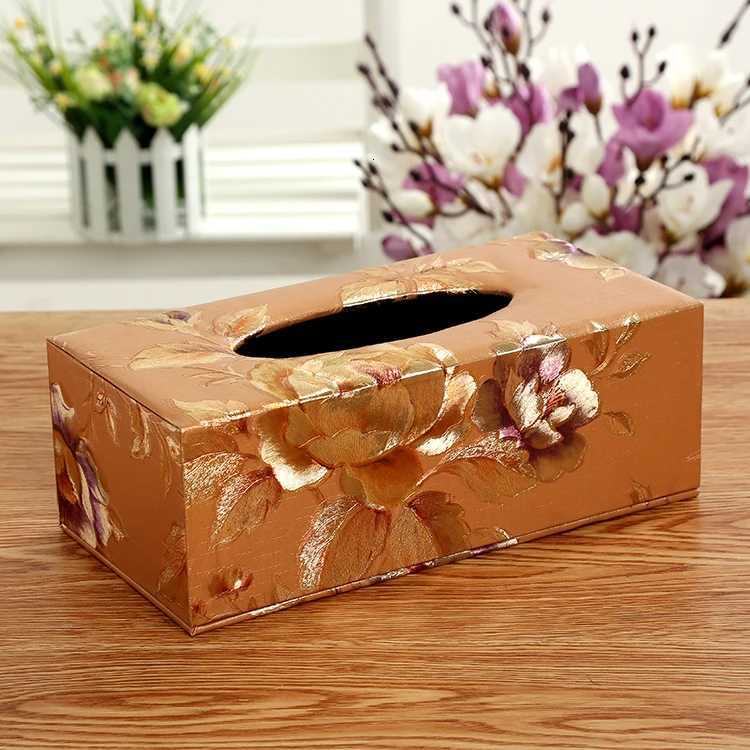 European-Style Leather Paper Box Creative Car Household Tissue BoxM251124
