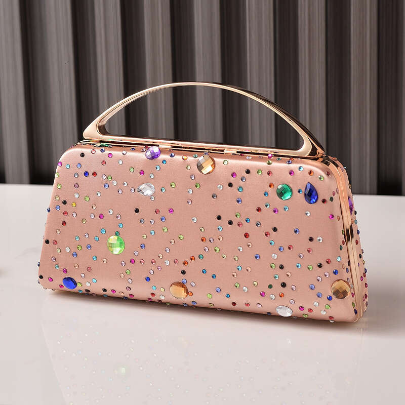 Dinner Bag Fashion Rhinestone Dinner Silk Diamond Decoration Party Hand Held Evening Bag New Style KQ
