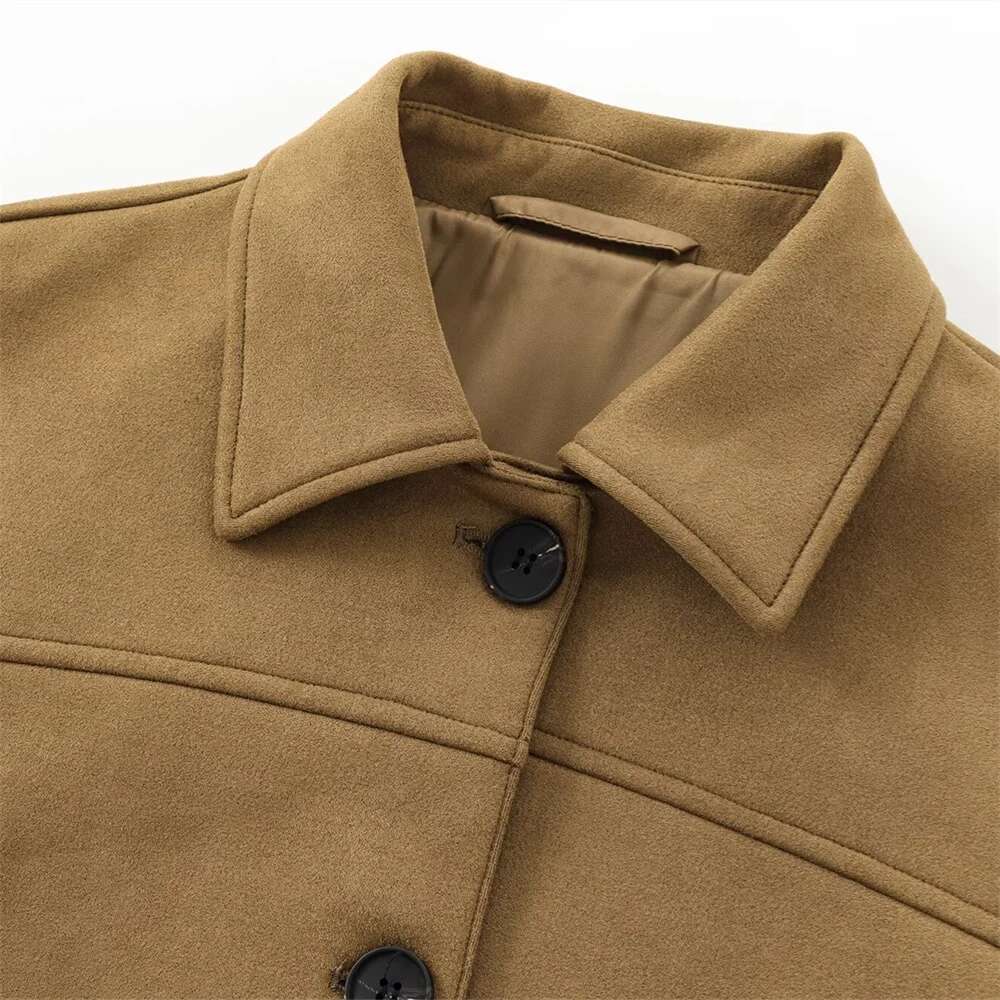 Designer Clothes Pb&Za Autumn New Product Casual Women's Fashion Versatile Single Breasted Loose Collar Short Jacket
