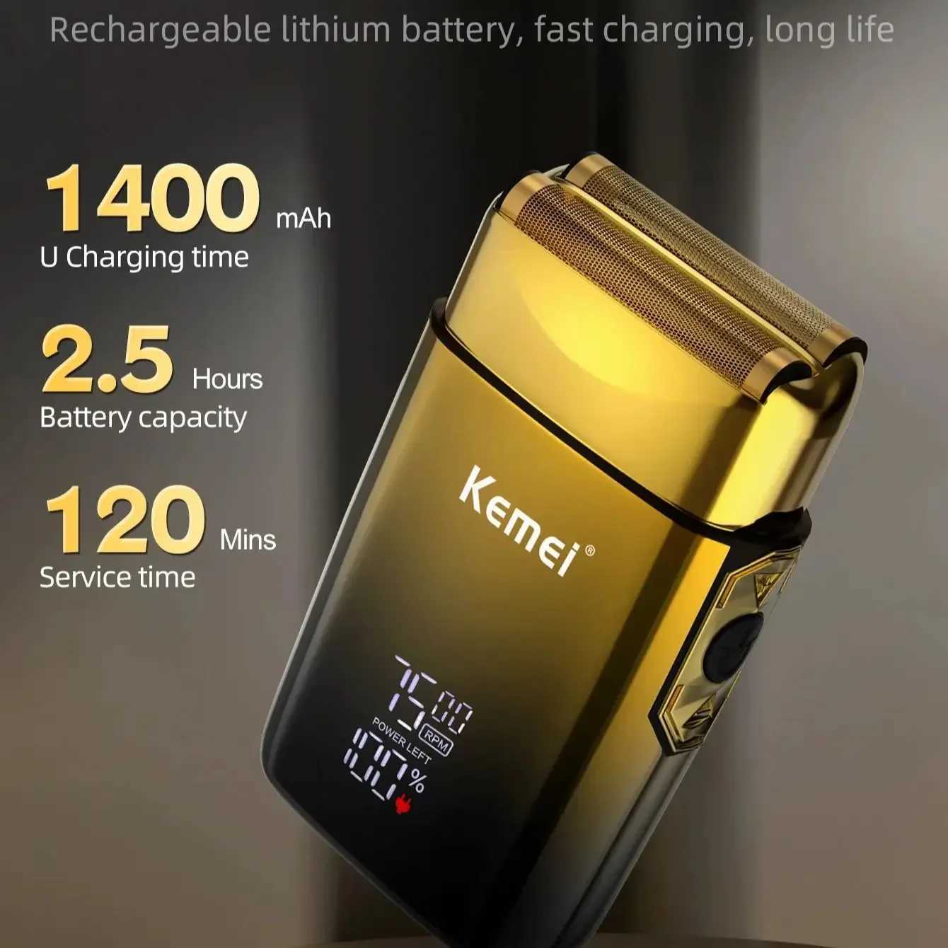 Kemei TX10 Electric Shaver Hair Rechargeable Beard Foil Razor For Men Bald Head Shaving for Men Machine L251124