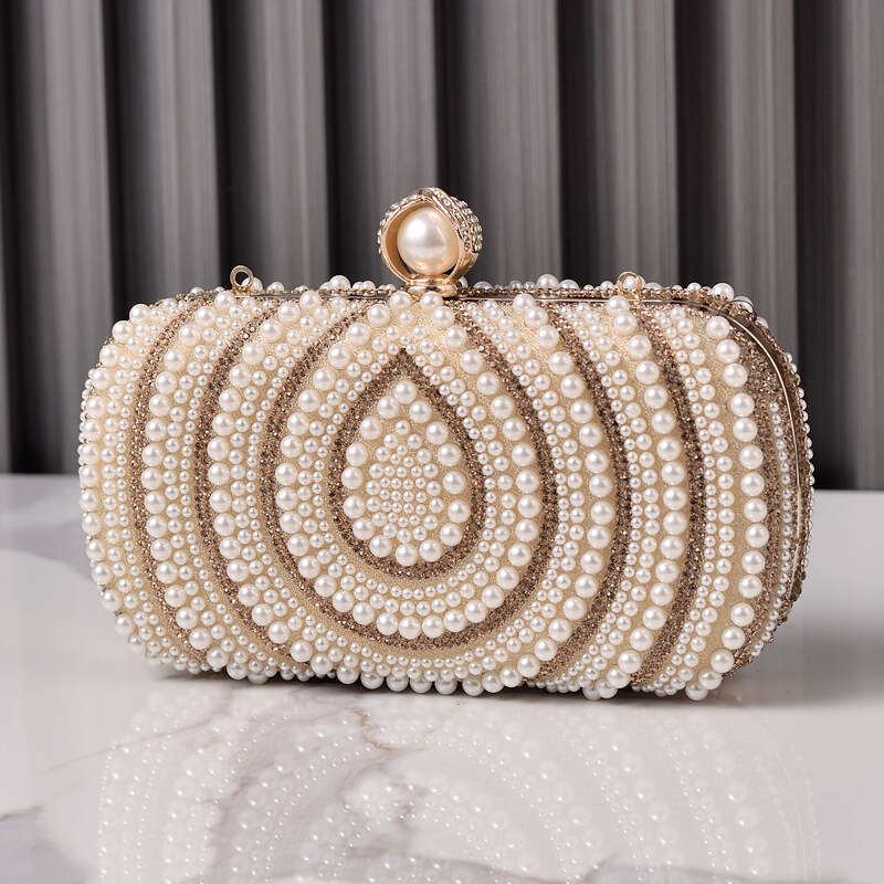 Dinner Bag New Pearl Women S Fashion Wedding Bag White Cheongsam Handbag KQ