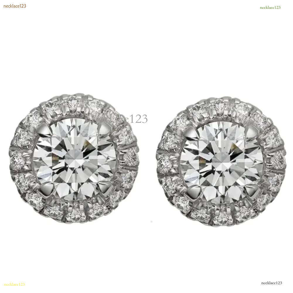 Classic Sterg Sier Stud 4mm Round Simulated Dia Earrings for Women Men Jewelry