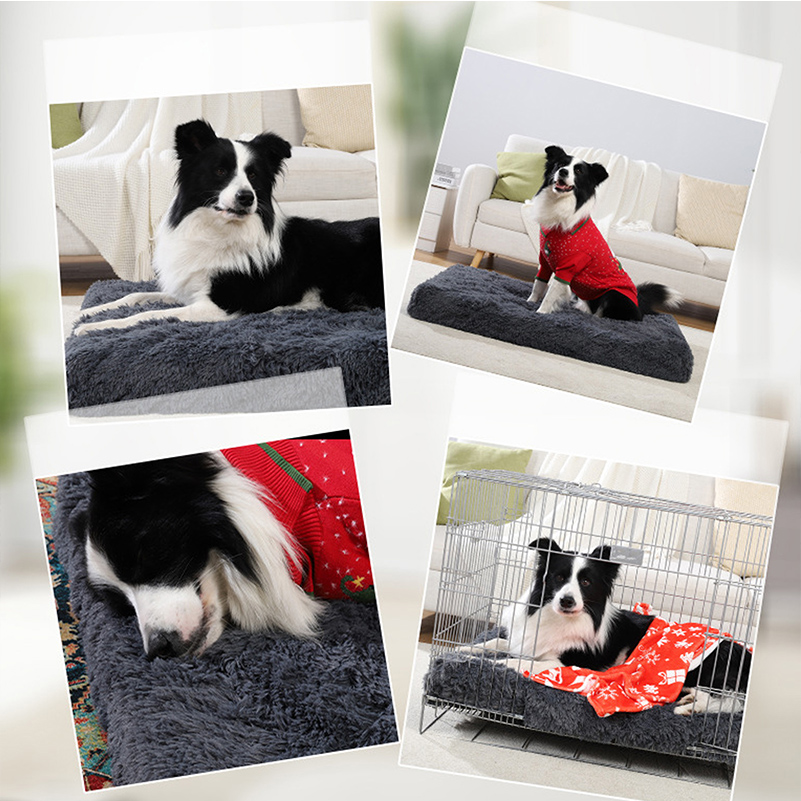 ONLY Cover Dog Bed Covers Replacement for Dogs Medium Large Dogs Bed External Covers DIY Dog Cushion for Rectangular Foam Bed Removable Washable Pet B