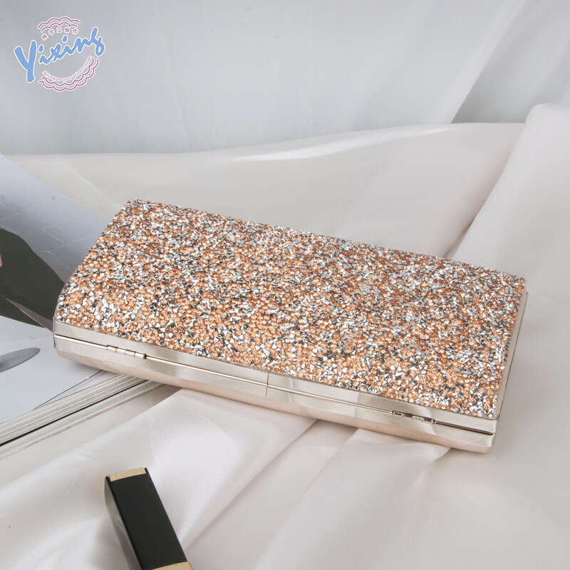 Dinner Bag Water Diamond PU Dinner Celebrity Handheld Party Banquet Wedding Evening Dress Hard Box Oblique Straddle Women S Bag KQ