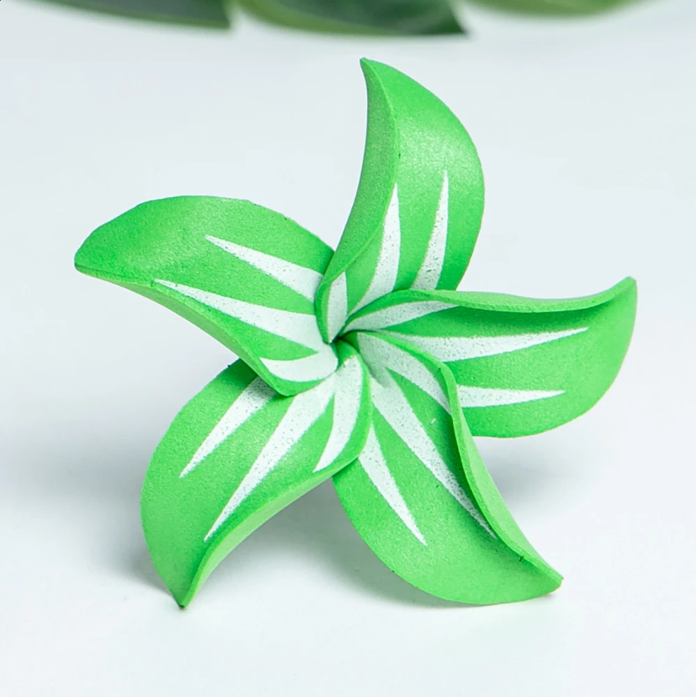 12pcs Mixed Colors Plumeria Flowers EVA Foam Ear Flower Hairpick Hawaii Aloha Hula Girls Dancing Accessories Supply 250420