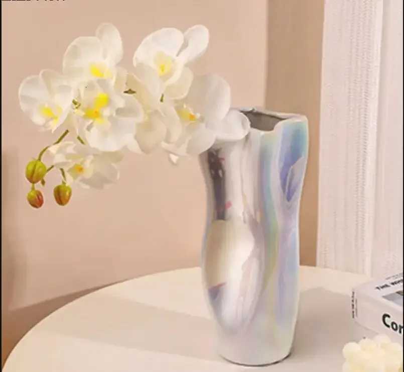 Luxury Ceramic Vase Decoration Living Room Porch Flower Arrangement Dried Flowers Home Crafts C251124