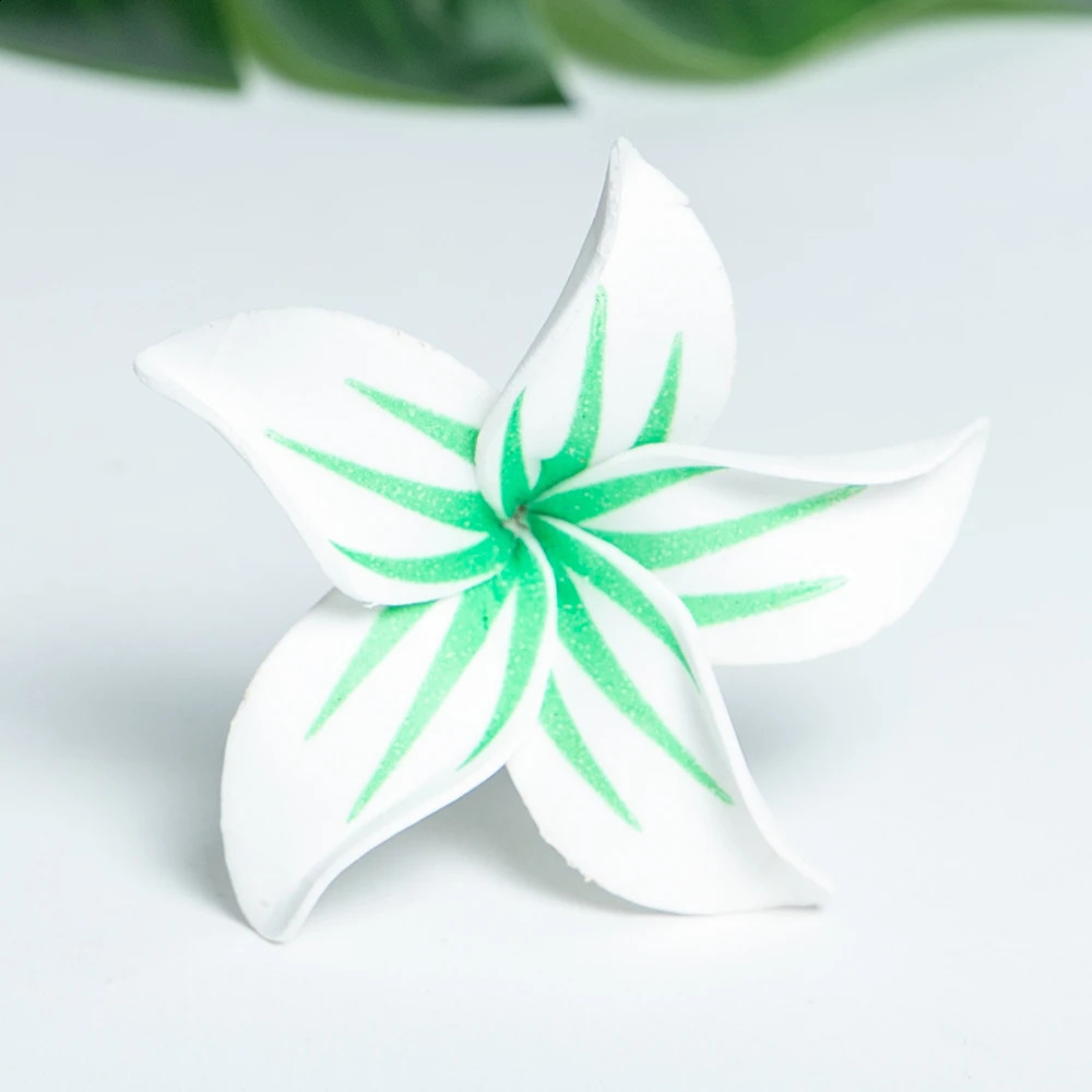 12pcs Mixed Colors Plumeria Flowers EVA Foam Ear Flower Hairpick Hawaii Aloha Hula Girls Dancing Accessories Supply 250420