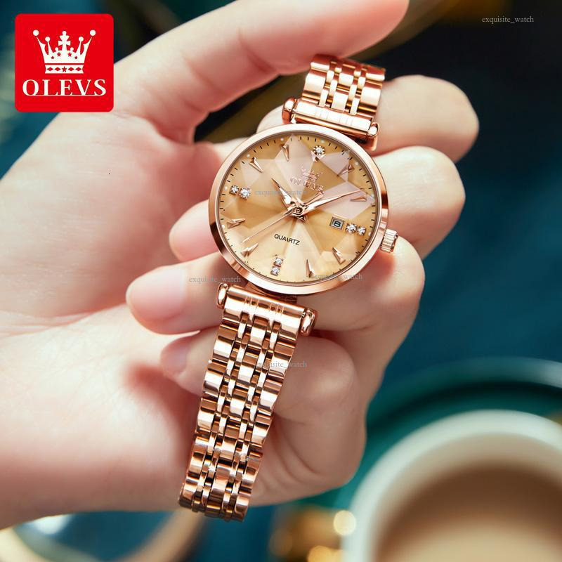 OLEVS Luxury Outdoor Watches Gemstone Dials Smooth And Waterproof Business Women's Watches Designer Watches Free Delivery And Wholesale
