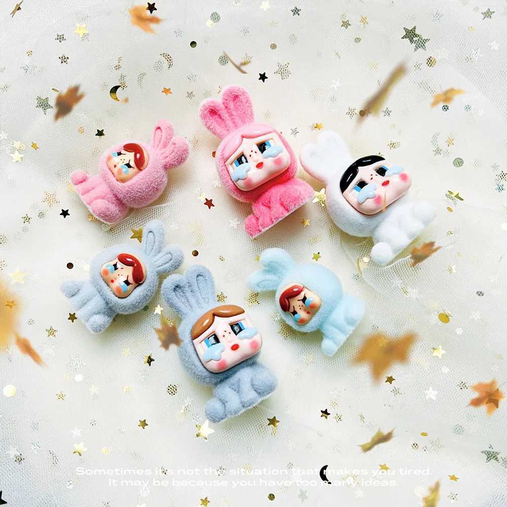 Flocking Crying Baby Blind Box Orange Little Police Officer 3D Cute Particle Doll Trendy Play Mystery Box Gift WholesaleT250424