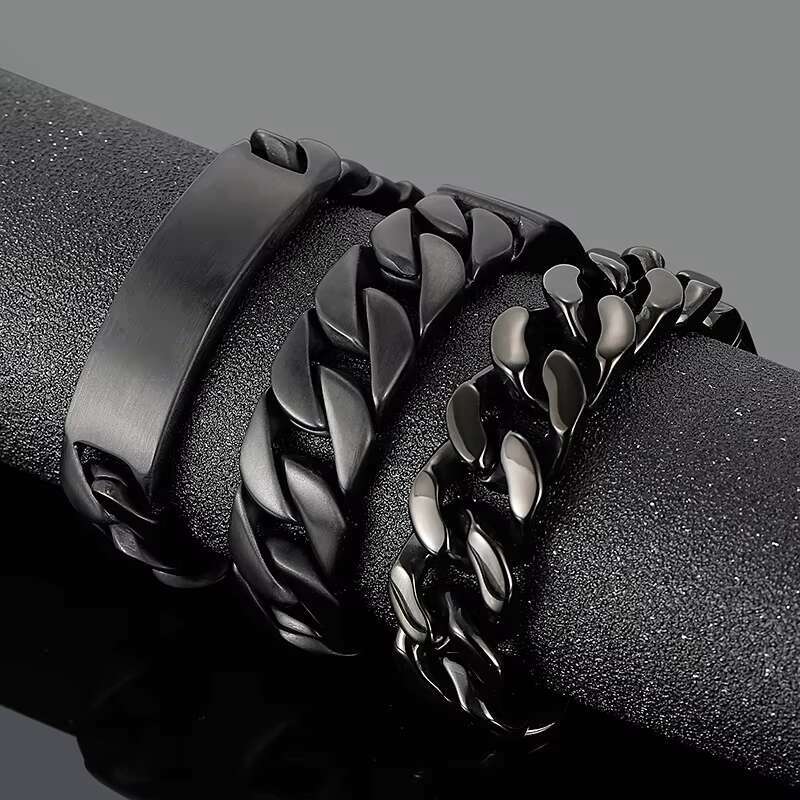 KALEN 20mm Miami Bracciali Peruviani Stainless Steel Cuban Hiphop Chain Link Bracelet