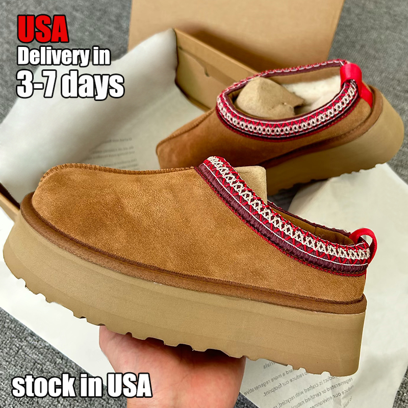 Tazz Slippers for Men Women boots Designer Tasman Snow Winter Sheepskin Boots Platform Fur Slipper Mens Womens Slides Classic Ultra Mini Suede Wool Ankle Booties