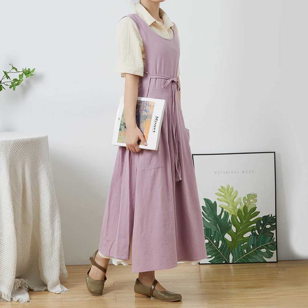 Nordic Florist Apron Cotton Gardening Coffee Shops Kitchen Aprons For Women Cooking Baking Restaurant Retro Pinafore C251124