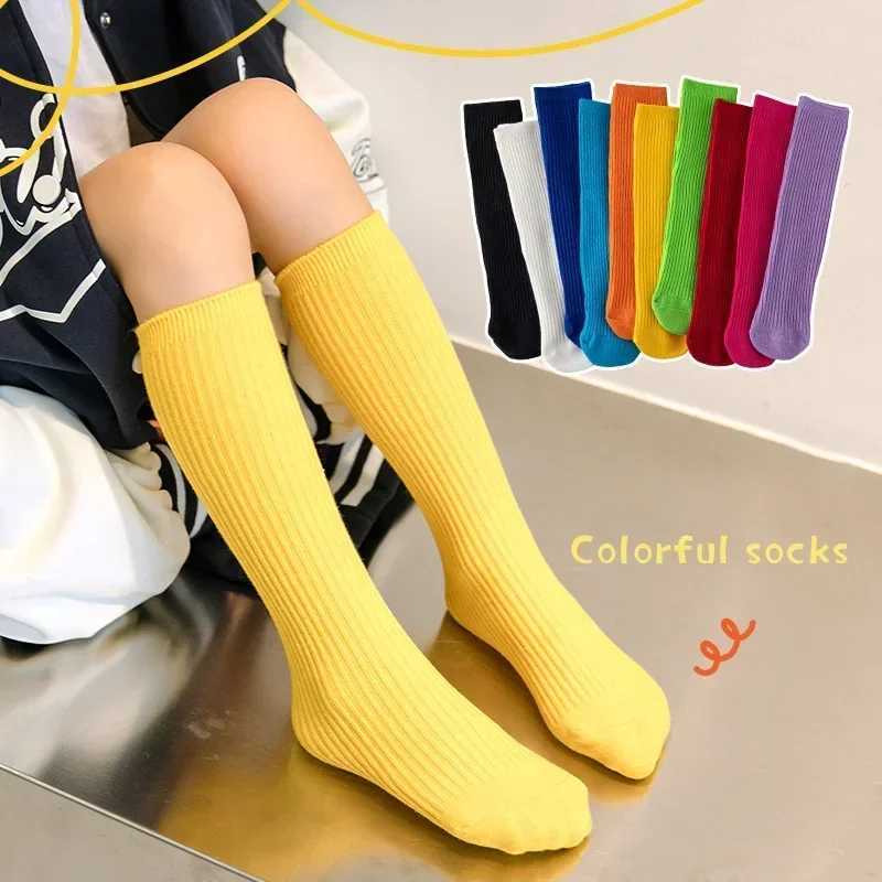 Boy Girl Mid-Calf Ribbed Striped Stockings Autumn Winter High Elasticity Knee High Long Socks for Baby Toddler Crew G251124
