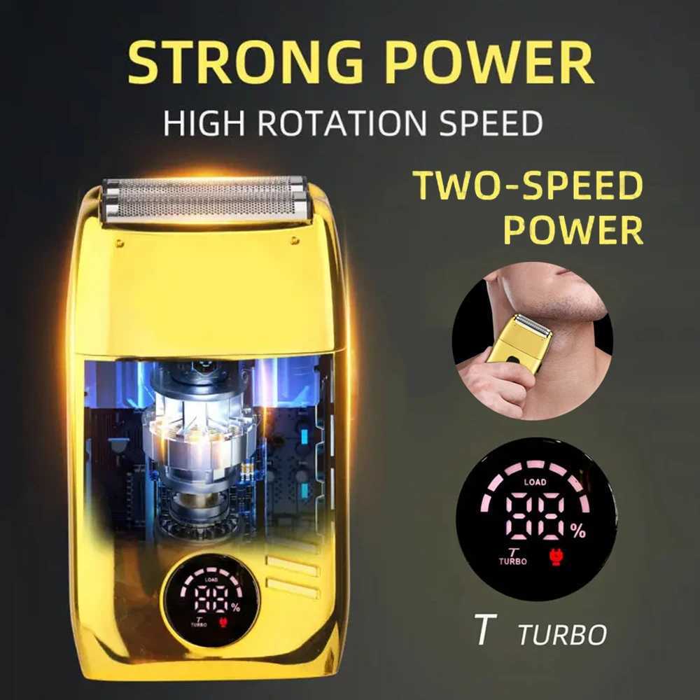 Electric shaver with Double Foil and digital display Handheld Electric Razor for Travel Portable Cordless Close Face Shaver L251124