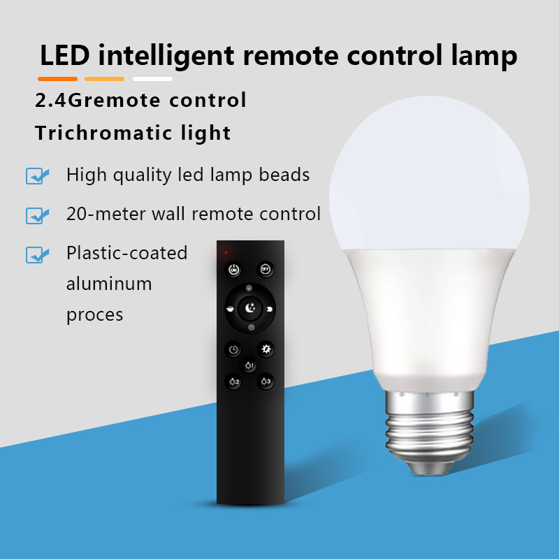 Bluetooth Remote Control LED Bulb - Compatible Socket for E26/E27 | Warm White (3000K) & Cool Daylight (6000K), Certified by CE.RHOS & UL
