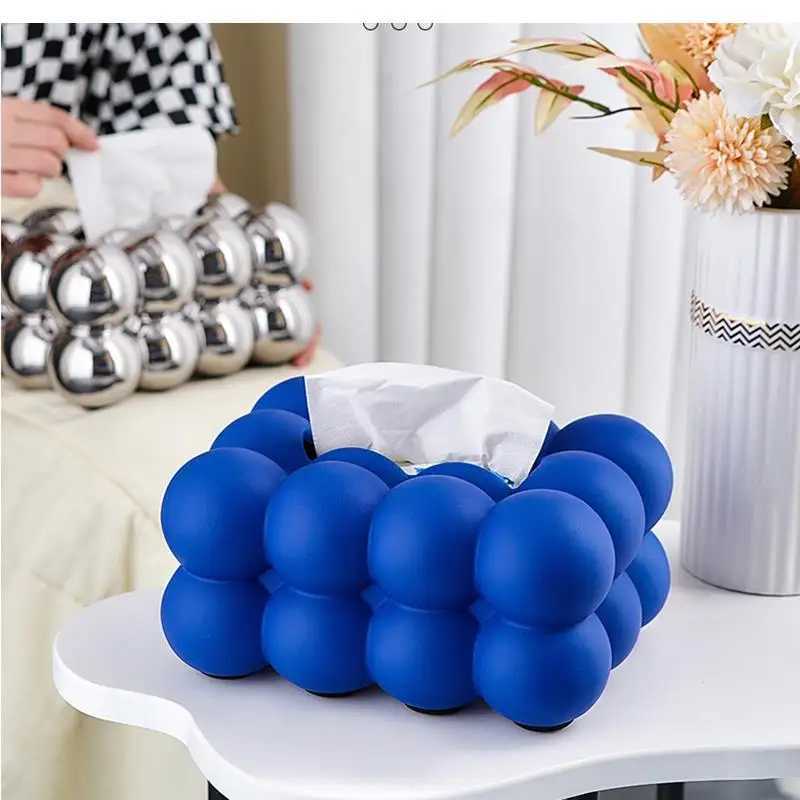 Ball Shape Tissue Box Home Living Room Coffee Table Decoration Storage Light Luxury CeramicM251124