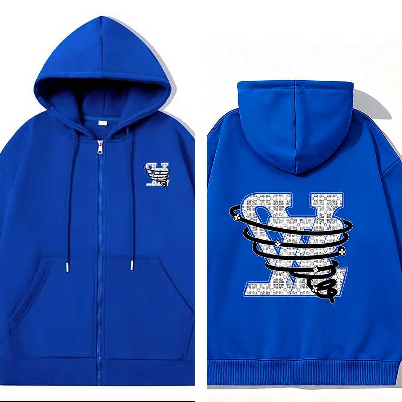 Men's Hoodies Zipper Luxurious Design Cotton Warm Print Pattern High-end Black And White color Fashionable Hip-Hop Classic Birthday Gift Hoodies 