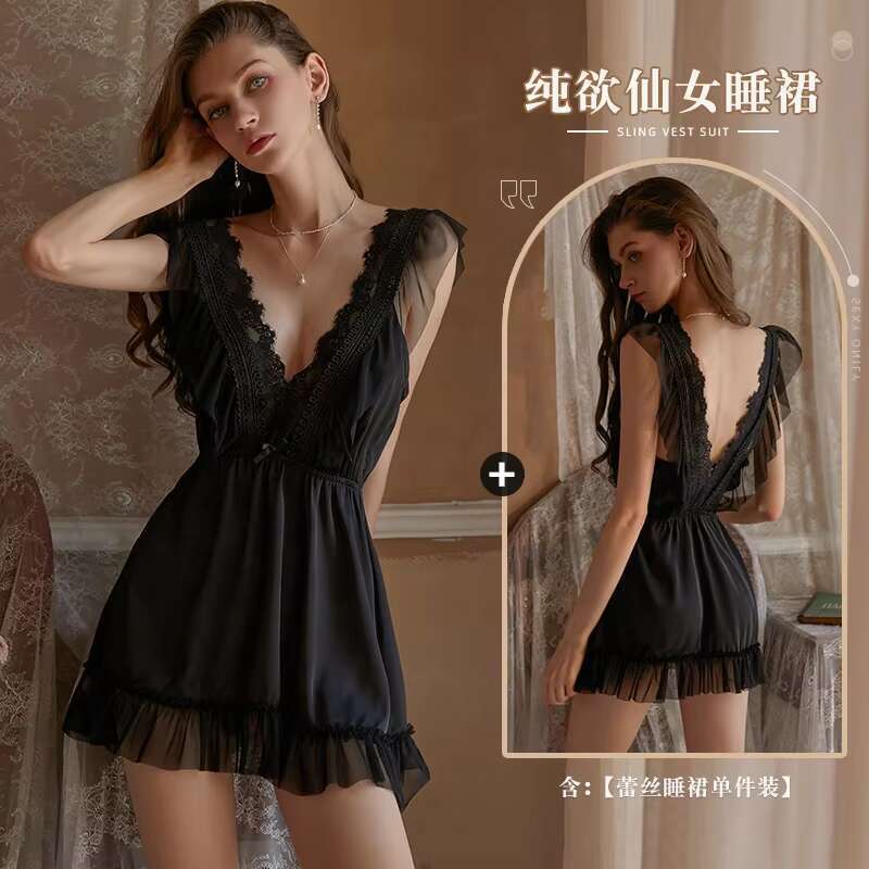 New Home Clothes Dress Lace Pamas Beautiful Women Sexy Night Suit