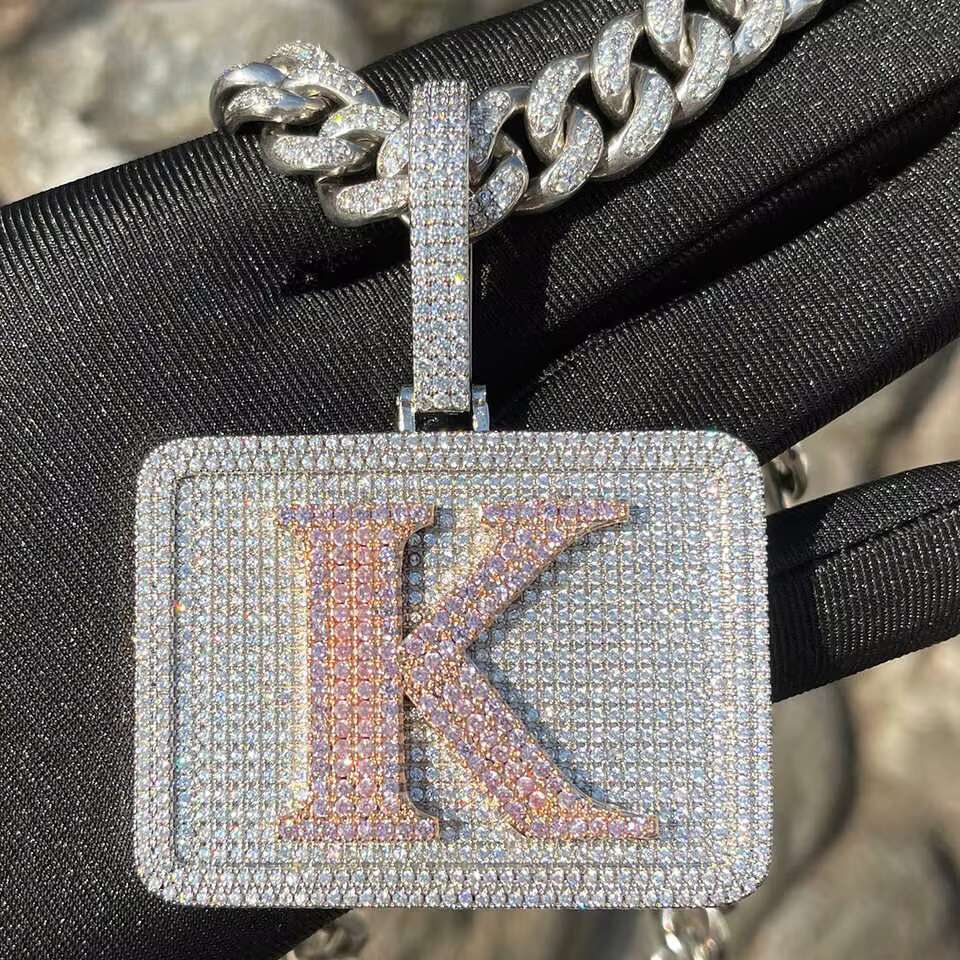 Hip Hop Custom Jewelry Pass Iced Out Vvs Moissanite Dia Manufacturer Sterling Sier Pendant Necklace for Men