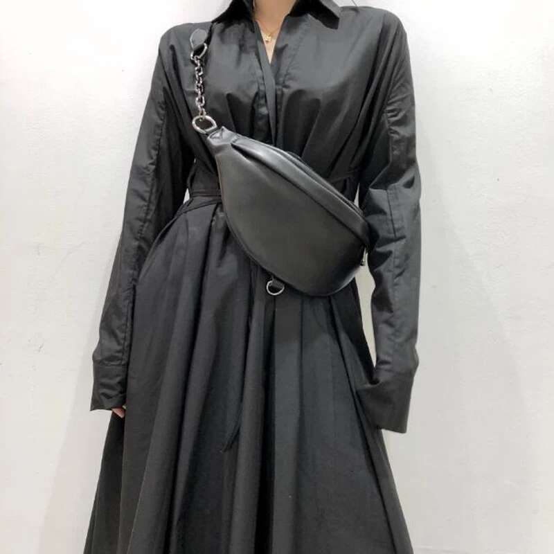 Designer Bag Casual Cowhide Crossbody Chest Bags Fashion Women Real Cow Leather Cool Saddle Waist Pack Shoulder Bag Sac Main Femme