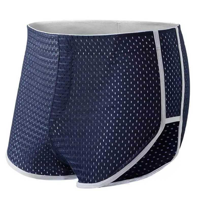 New Arrival Mens underwear shorts mens silk mesh Arow pants mens breathable U-shaped conveyor pocket underwear mens luggage Cueca Calzoncillo Z250424