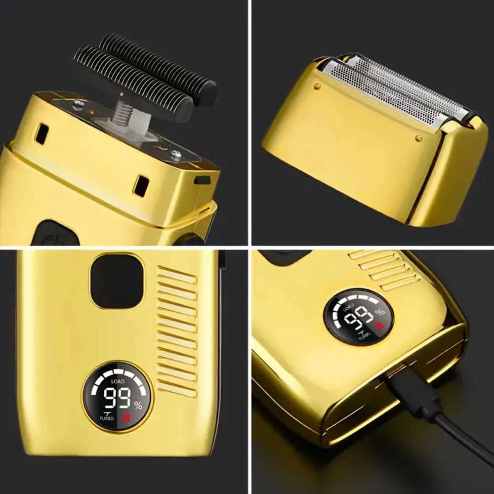 Electric shaver with Double Foil and digital display Handheld Electric Razor for Travel Portable Cordless Close Face Shaver L251124