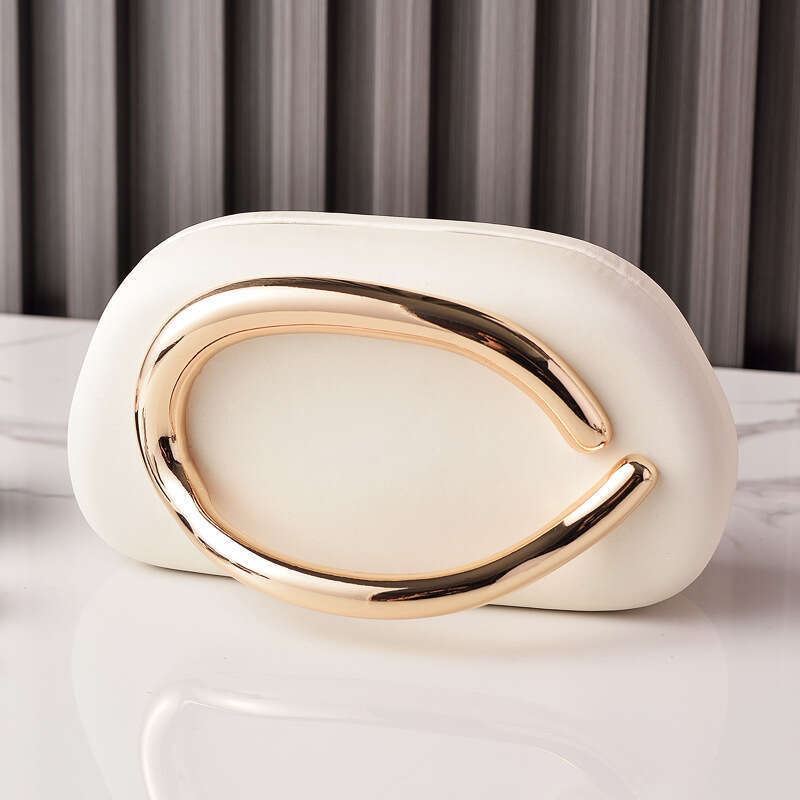 Dinner Bag Round Box Banquet PU Gold Fashion Handheld Bag KQ