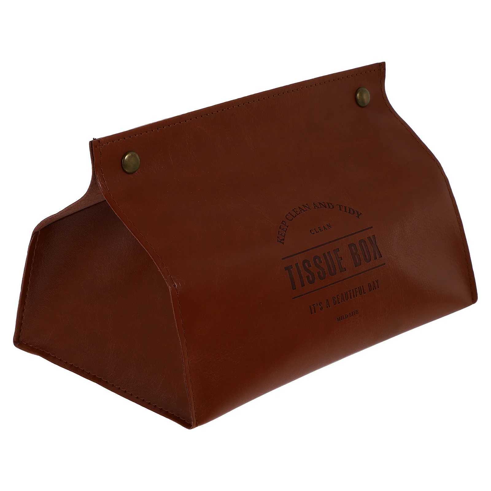 1Pcs Retro Tissue Storage Box Napkin Holder Desktop Bag Simple Style for Home Office Tissue Storage BagM251124
