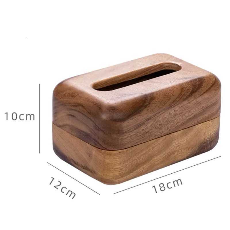 walnut wooden tissue box household living room wooden pumping paper box Japanese creative rectangular napkin paper boxM251124
