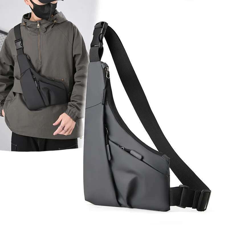Designer Bag 2025 2025 New Anti-Theft Close Gun Triangle Leather Film Men's Left And Right Crossbody Leisure Chest Bag Luxury Bag