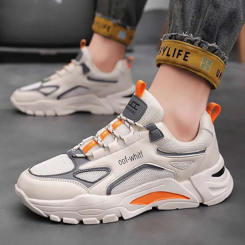 Factory hot Outlet Men Sneakers Designer Classic and Versatile Lace-up Safety Shoes Extra Large Size 45 Dad Running for Man