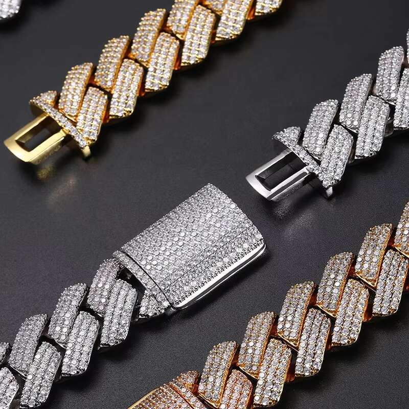 2021 New Design 25mm Miami Cuban Link Chain Ice Out Jewelry for Men Brass With 5a Zircon Hip Hop Jewelry