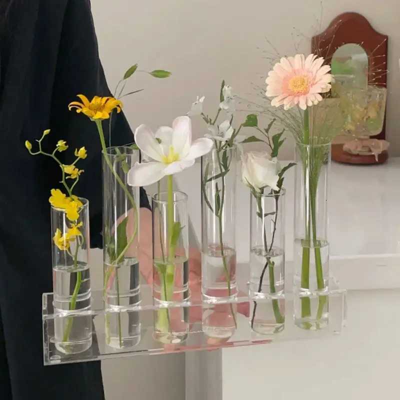 Test Tube Vase Small Ornament Glass Flower Rack Light Luxury High-end Flower Hydroponic Flower Arrangement Test Tube Vase C251124