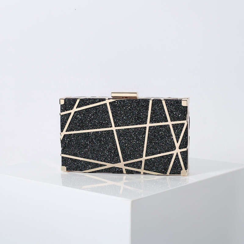 Dinner Bag Fashionable Hollowed Out Banquet Black Minimalist Hand Held Evening Gown Bag KQ