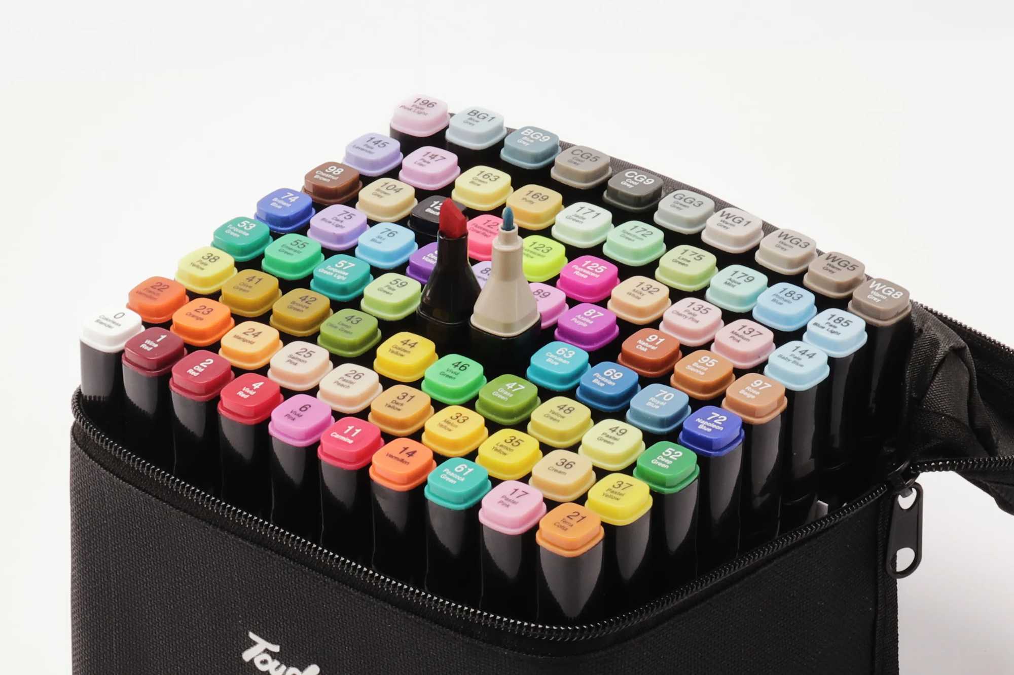 168 Colors Alcohol Markers Pen Set Dual Tip Blender Art Markers for Painting Manga Quick Drying Student Stationery School Supply G251124