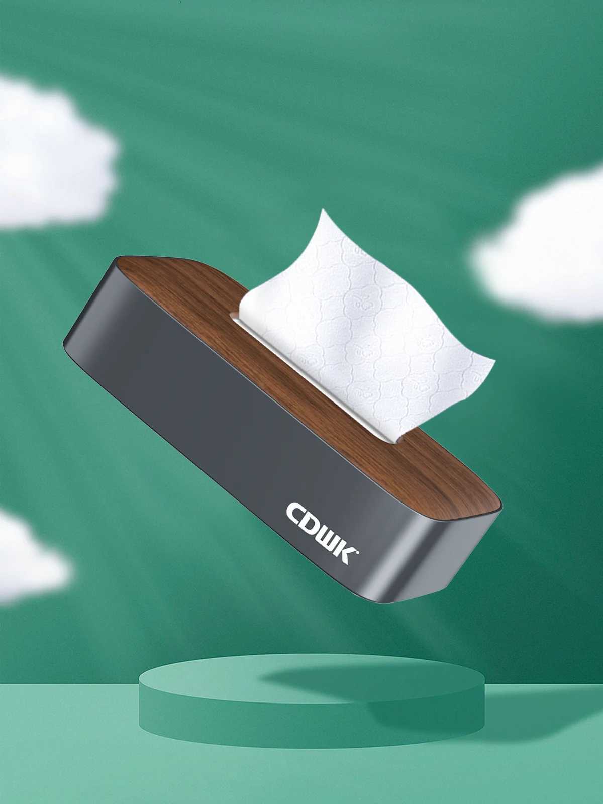 Desktop Tissue Case Wood Grain Napkin Holder Organizer for Bathroom Toilet Car Table Storage Paper Tissue Box DispenserM251124