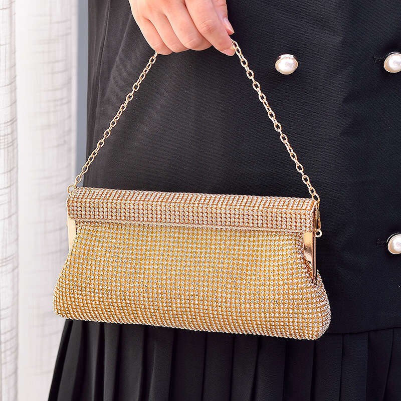 Dinner Bag New Water Diamond Dinner Celebrity Handheld Party Banquet Oblique Straddle Women S Bag KQ